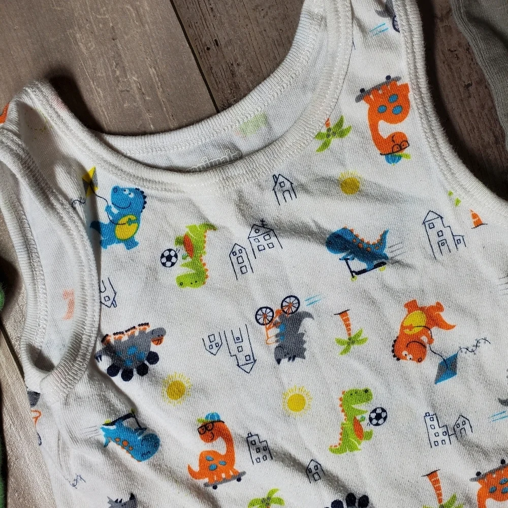 Carter's, Garanimals & Okie Dokie Baby Boy Bodysuit Onesie Bundle Size 12m 3pc